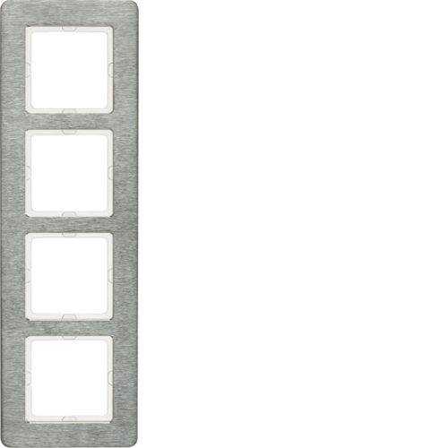 Berker 10146083 Rahmen 4fach senkrecht, Q.7, Edelstahl, Metall gebürstet Mesch Shop Berker 10146083 Rahmen 4fach senkrecht, Q.7, Edelstahl, Metall gebürstet Mesch Shop